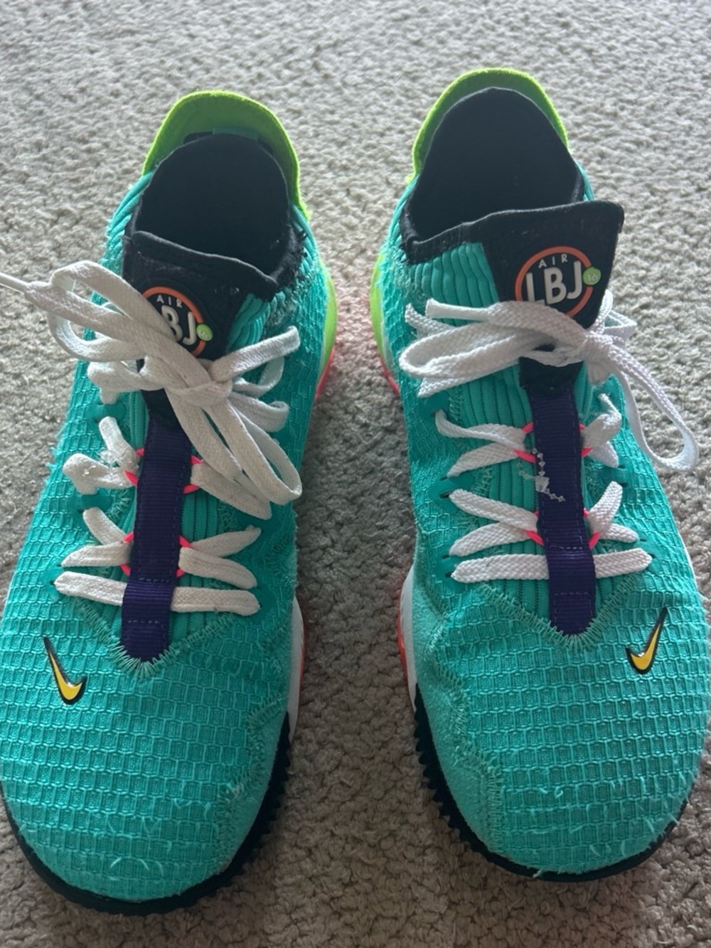 Nike Teal, Neon Yellow and Purple Men’s Athletic Sneakers